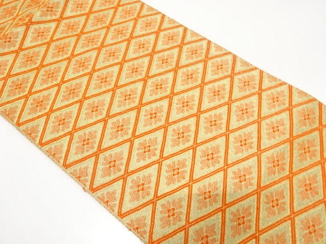 JAPANESE KIMONO / HANABISHI PATTERN WEAVING NAGOYA OBI